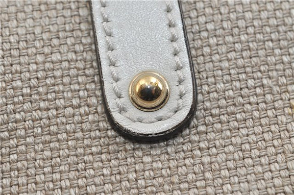 Authentic GUCCI Craft Shoulder Tote Bag Canvas Leather 269878 Beige White 6758C