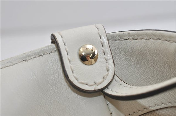 Authentic GUCCI Craft Shoulder Tote Bag Canvas Leather 269878 Beige White 6758C