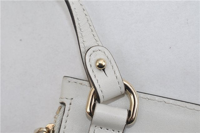 Authentic GUCCI Craft Shoulder Tote Bag Canvas Leather 269878 Beige White 6758C
