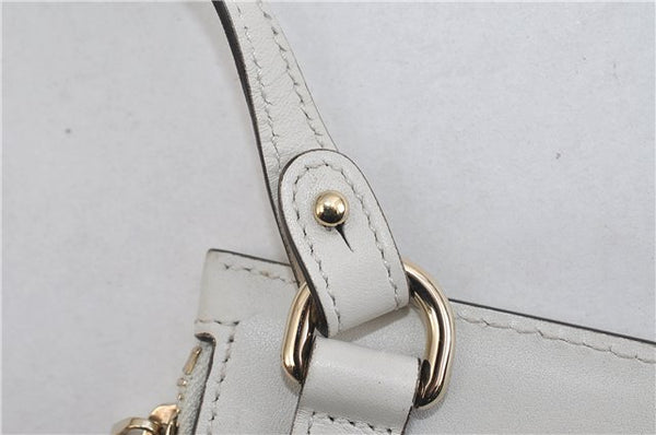 Authentic GUCCI Craft Shoulder Tote Bag Canvas Leather 269878 Beige White 6758C
