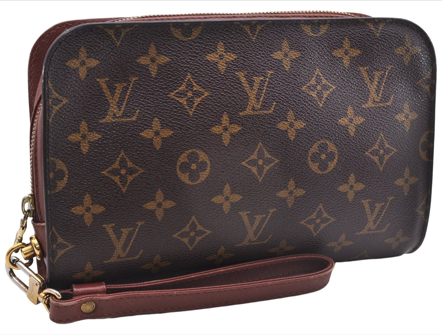 Authentic Louis Vuitton Monogram Orsay Clutch Hand Bag Purse M51790 LV 6759E