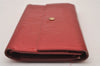 Auth Louis Vuitton Vernis Portefeuille International Wallet Red M93531 LV 6760I