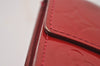 Auth Louis Vuitton Vernis Portefeuille International Wallet Red M93531 LV 6760I