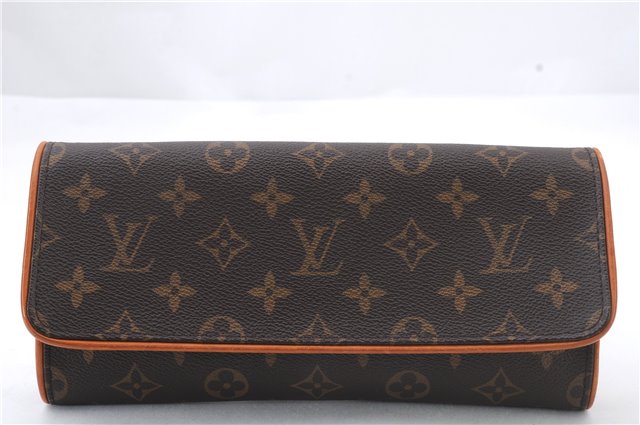 Authentic LOUIS VUITTON Monogram Pochette Twin GM Shoulder Bag M51852 LV 6762C