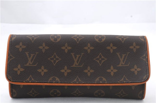 Authentic LOUIS VUITTON Monogram Pochette Twin GM Shoulder Bag M51852 LV 6762C