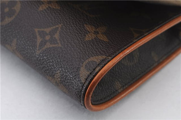 Authentic LOUIS VUITTON Monogram Pochette Twin GM Shoulder Bag M51852 LV 6762C