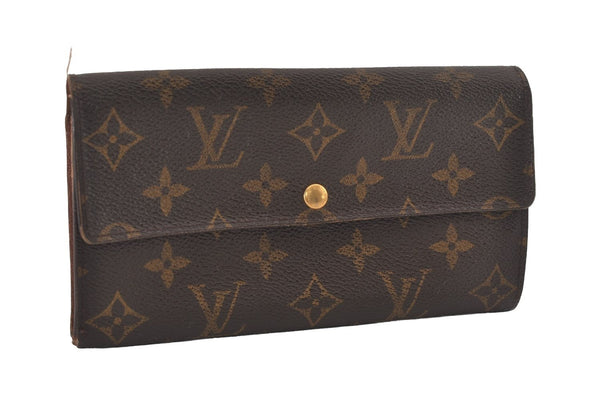 Auth Louis Vuitton Monogram Pochette Porte Monnaie Credit Wallet M61725 LV 6763I