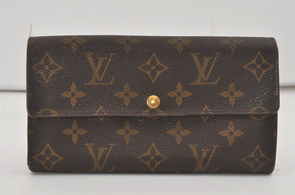 Auth Louis Vuitton Monogram Pochette Porte Monnaie Credit Wallet M61725 LV 6763I