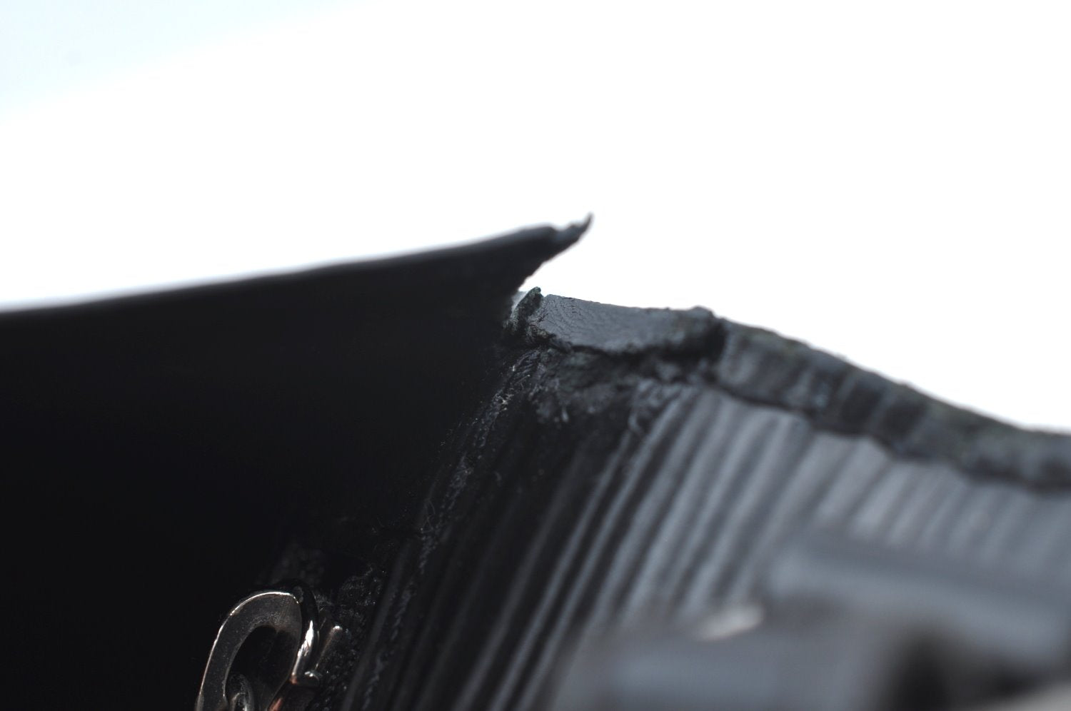 Auth Louis Vuitton Epi Pochette Sellier Dragonne Clutch Bag M52612 Black 6765E