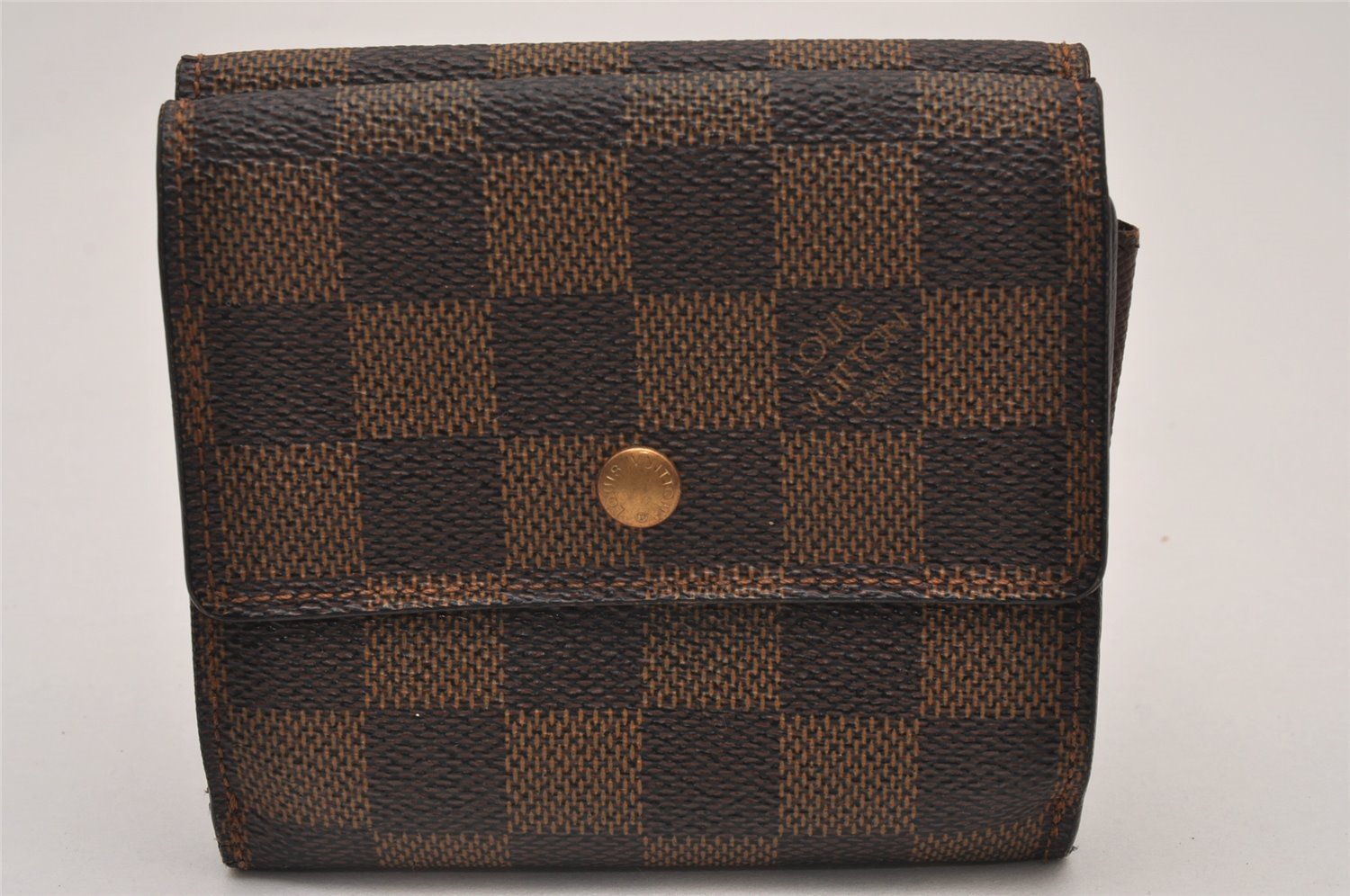 Auth Louis Vuitton Damier Porte Monnaie Billet Carte Credit N61652 Wallet 6766I
