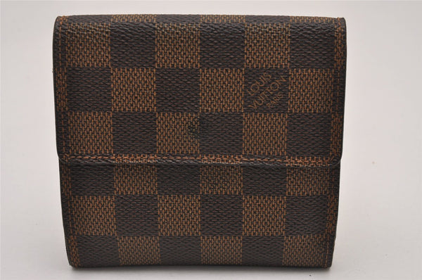 Auth Louis Vuitton Damier Porte Monnaie Billet Carte Credit N61652 Wallet 6766I