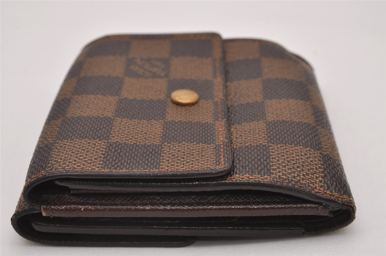 Auth Louis Vuitton Damier Porte Monnaie Billet Carte Credit N61652 Wallet 6766I