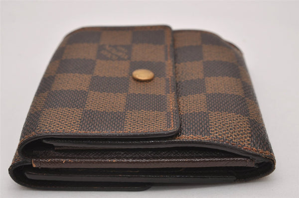 Auth Louis Vuitton Damier Porte Monnaie Billet Carte Credit N61652 Wallet 6766I