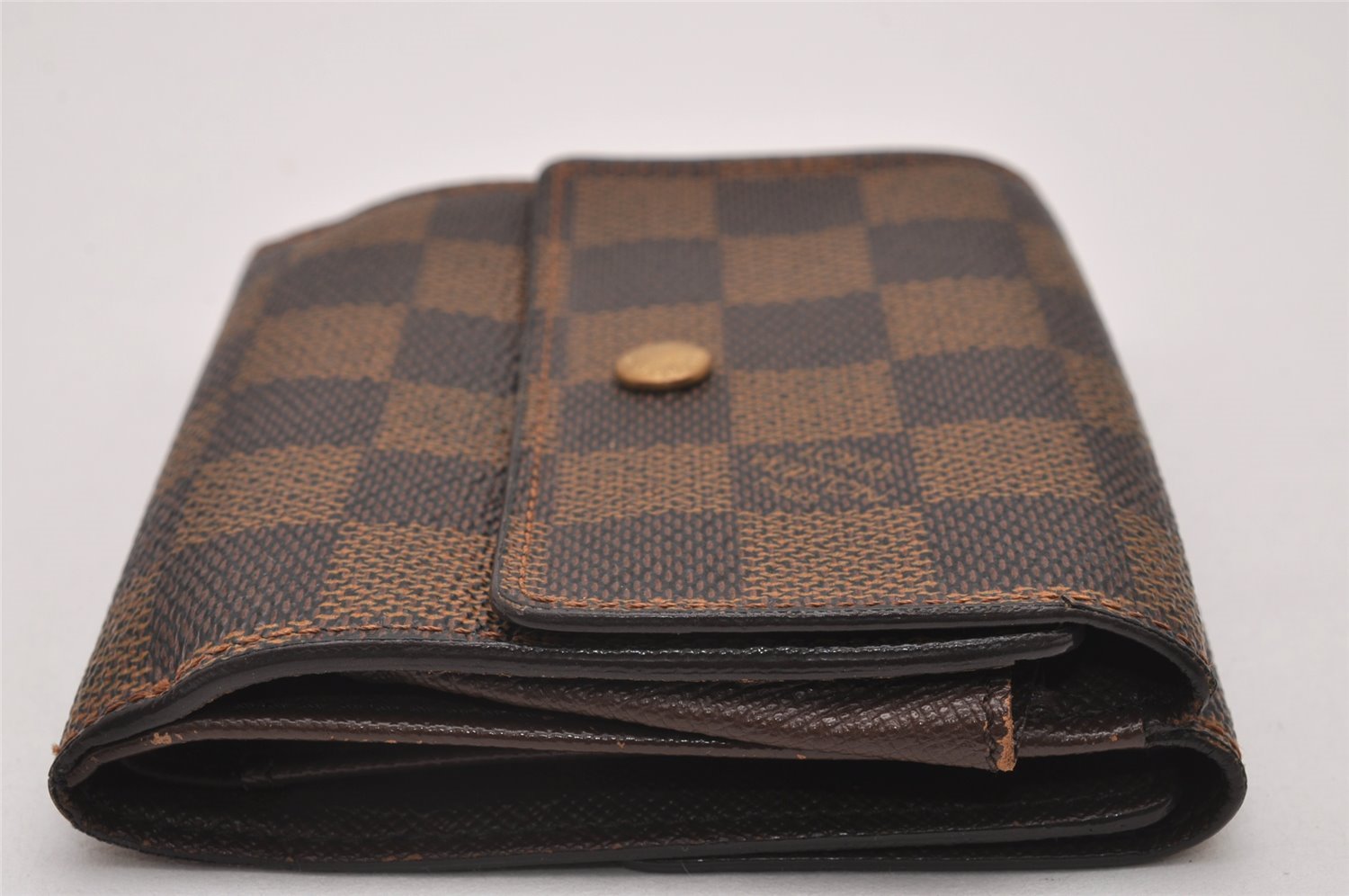 Auth Louis Vuitton Damier Porte Monnaie Billet Carte Credit N61652 Wallet 6766I