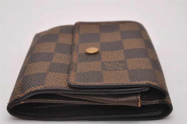 Auth Louis Vuitton Damier Porte Monnaie Billet Carte Credit N61652 Wallet 6766I