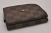 Auth Louis Vuitton Damier Porte Monnaie Billet Carte Credit N61652 Wallet 6766I