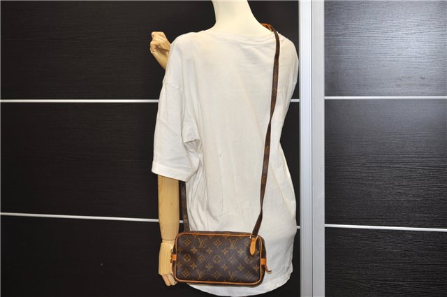 Auth Louis Vuitton Monogram Marly Bandouliere Shoulder Cross Bag M51828 LV 6768D