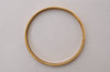 Authentic HERMES Email PM Bangle Anchor Motif Gold Blue 6770I