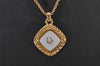 Authentic Christian Dior Gold Tone Chain Pendant Necklace CD 6771I