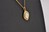 Authentic Christian Dior Gold Tone Chain Pendant Necklace CD 6771I