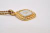 Authentic Christian Dior Gold Tone Chain Pendant Necklace CD 6771I