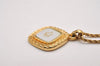 Authentic Christian Dior Gold Tone Chain Pendant Necklace CD 6771I