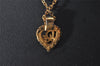 Authentic Christian Dior Gold Tone Rhinestone Chain Pendant Necklace CD 6772I