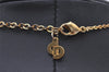 Authentic Christian Dior Gold Tone Rhinestone Chain Pendant Necklace CD 6772I