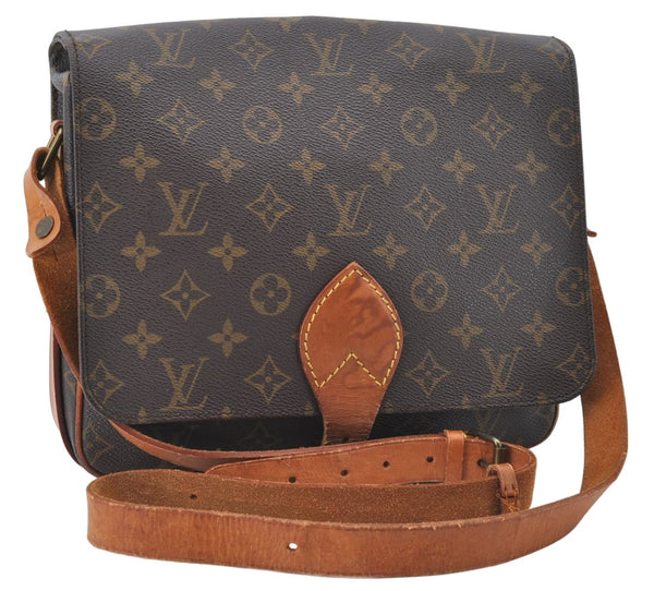 Authentic Louis Vuitton Monogram Cartouchiere GM M51252 Shoulder Cross Bag 6773E