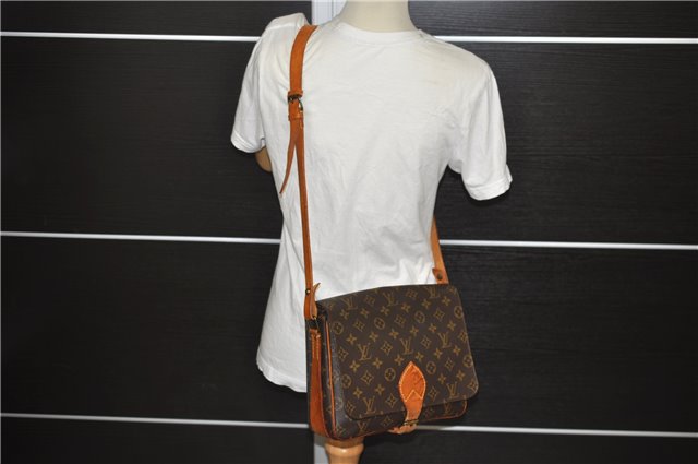 Authentic Louis Vuitton Monogram Cartouchiere GM M51252 Shoulder Cross Bag 6773E
