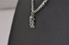 Authentic Christian Dior Silver Tone Chain Pendant Necklace CD 6773I