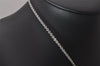 Authentic Christian Dior Silver Tone Chain Pendant Necklace CD 6773I