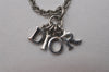 Authentic Christian Dior Silver Tone Chain Pendant Necklace CD 6773I