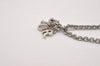 Authentic Christian Dior Silver Tone Chain Pendant Necklace CD 6773I