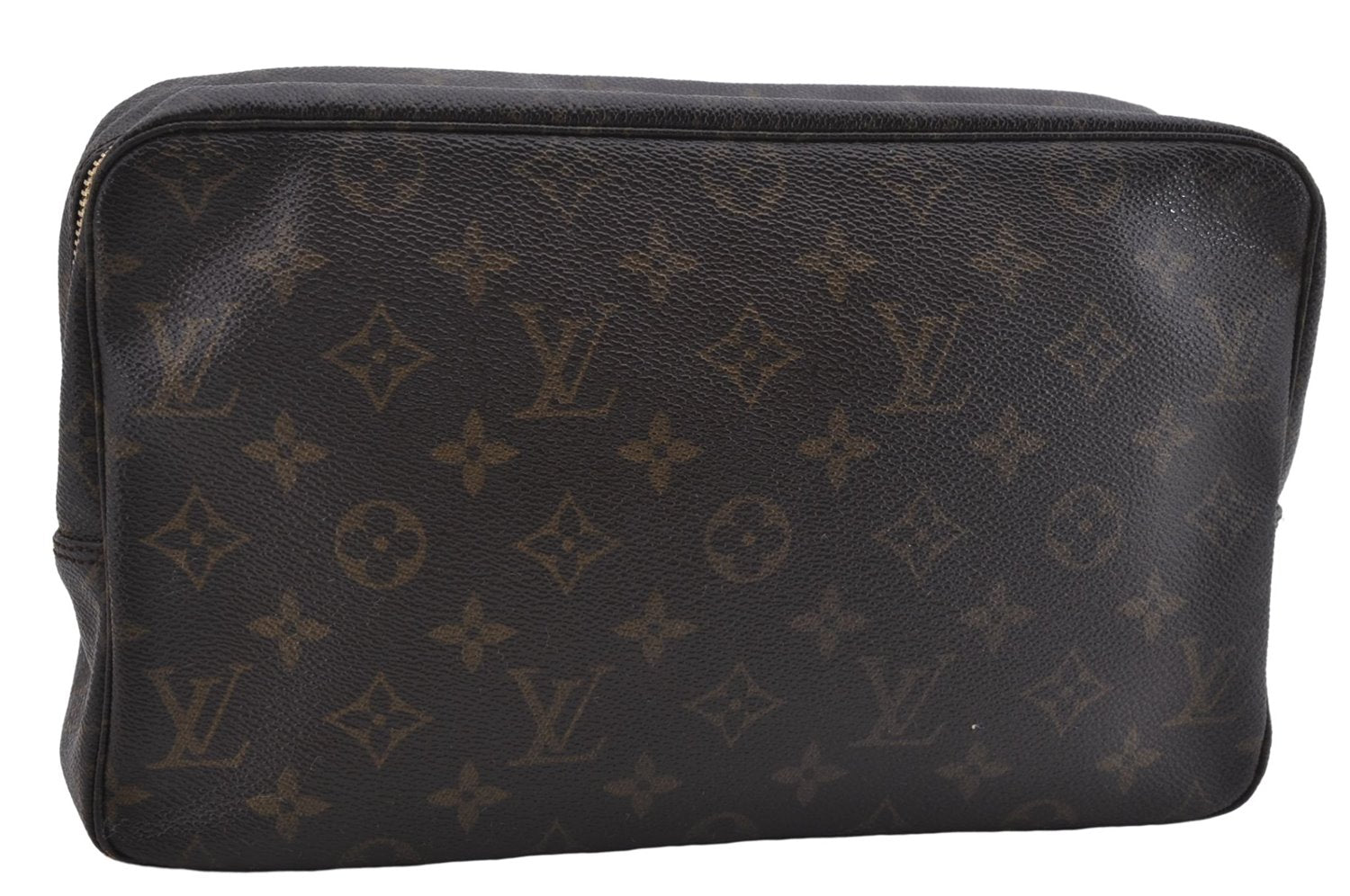 Auth Louis Vuitton Monogram Trousse Toilette 28 Clutch Hand Bag M47522 LV 6774D