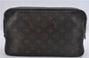 Auth Louis Vuitton Monogram Trousse Toilette 28 Clutch Hand Bag M47522 LV 6774D