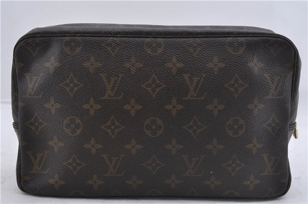 Auth Louis Vuitton Monogram Trousse Toilette 28 Clutch Hand Bag M47522 LV 6774D