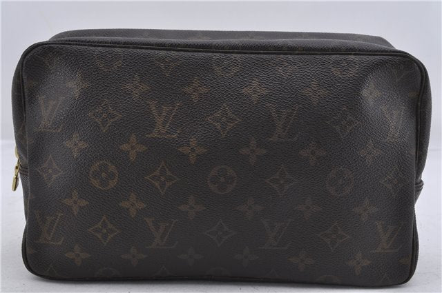 Auth Louis Vuitton Monogram Trousse Toilette 28 Clutch Hand Bag M47522 LV 6774D