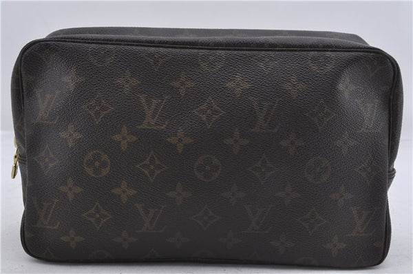 Auth Louis Vuitton Monogram Trousse Toilette 28 Clutch Hand Bag M47522 LV 6774D