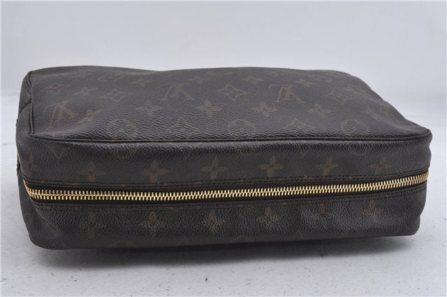 Auth Louis Vuitton Monogram Trousse Toilette 28 Clutch Hand Bag M47522 LV 6774D