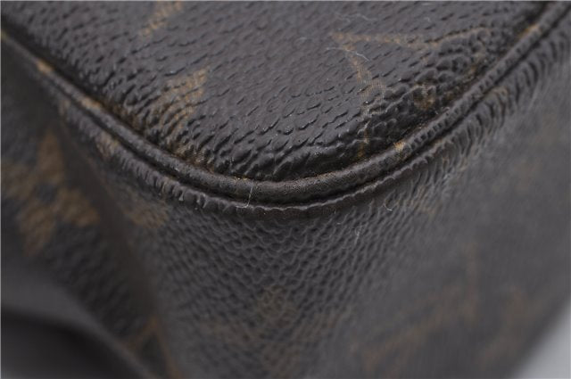 Auth Louis Vuitton Monogram Trousse Toilette 28 Clutch Hand Bag M47522 LV 6774D