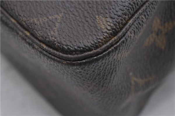 Auth Louis Vuitton Monogram Trousse Toilette 28 Clutch Hand Bag M47522 LV 6774D
