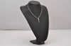 Authentic Christian Dior Silver Tone Chain Pendant Necklace CD 6774I