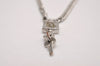 Authentic Christian Dior Silver Tone Chain Pendant Necklace CD 6774I