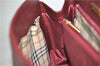 Authentic BURBERRY Vintage Leather Shoulder Tote Hand Bag Bordeaux Red 6775D