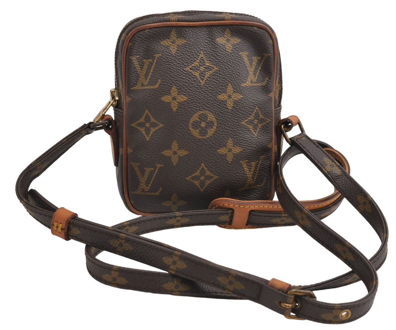 Auth Louis Vuitton Monogram Mini Poche Danube Shoulder Cross Bag M45268 LV 6776E