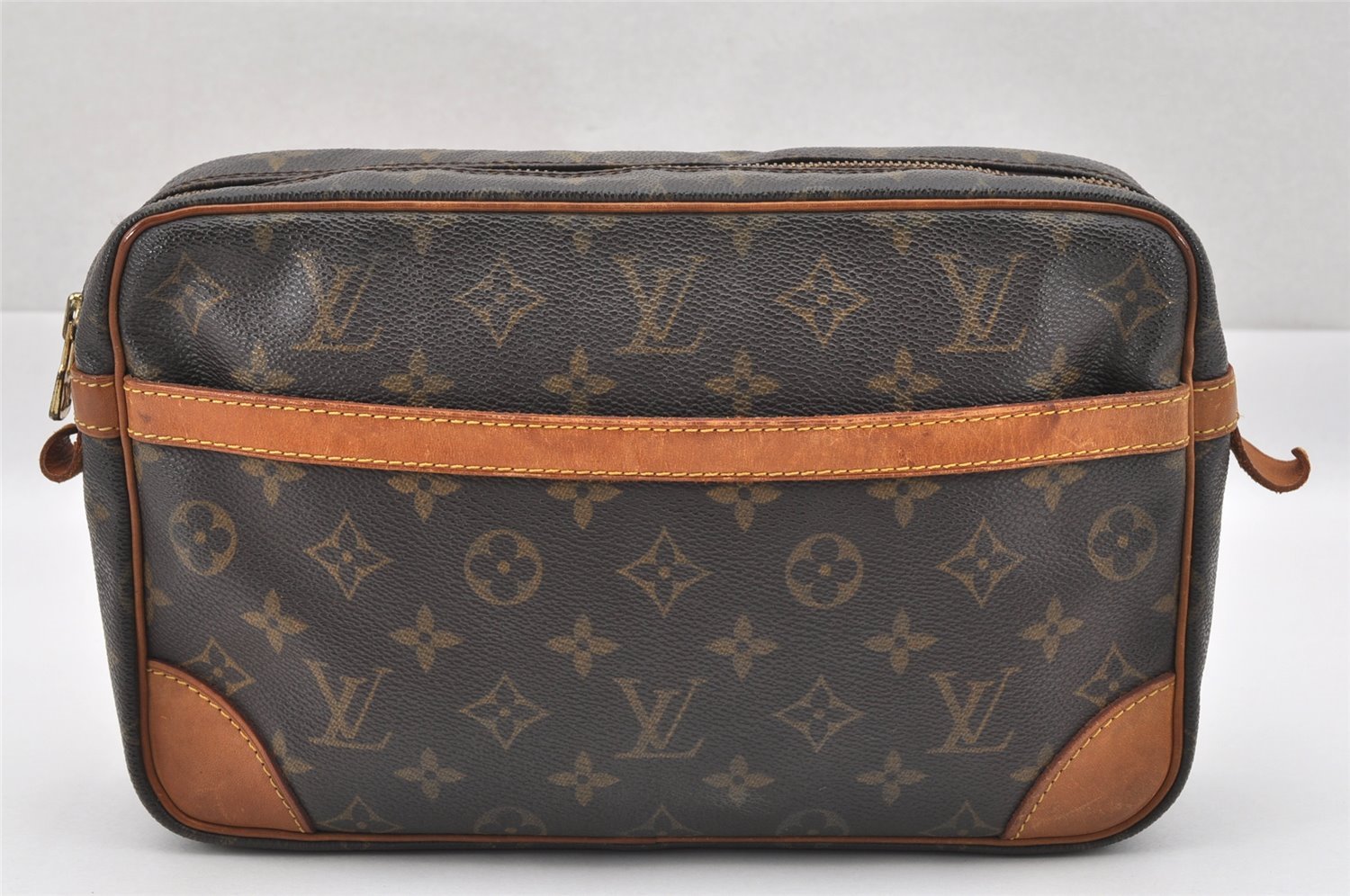 Authentic Louis Vuitton Monogram Compiegne 28 Clutch Hand Bag M51845 LV 6776I