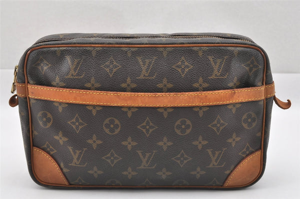 Authentic Louis Vuitton Monogram Compiegne 28 Clutch Hand Bag M51845 LV 6776I