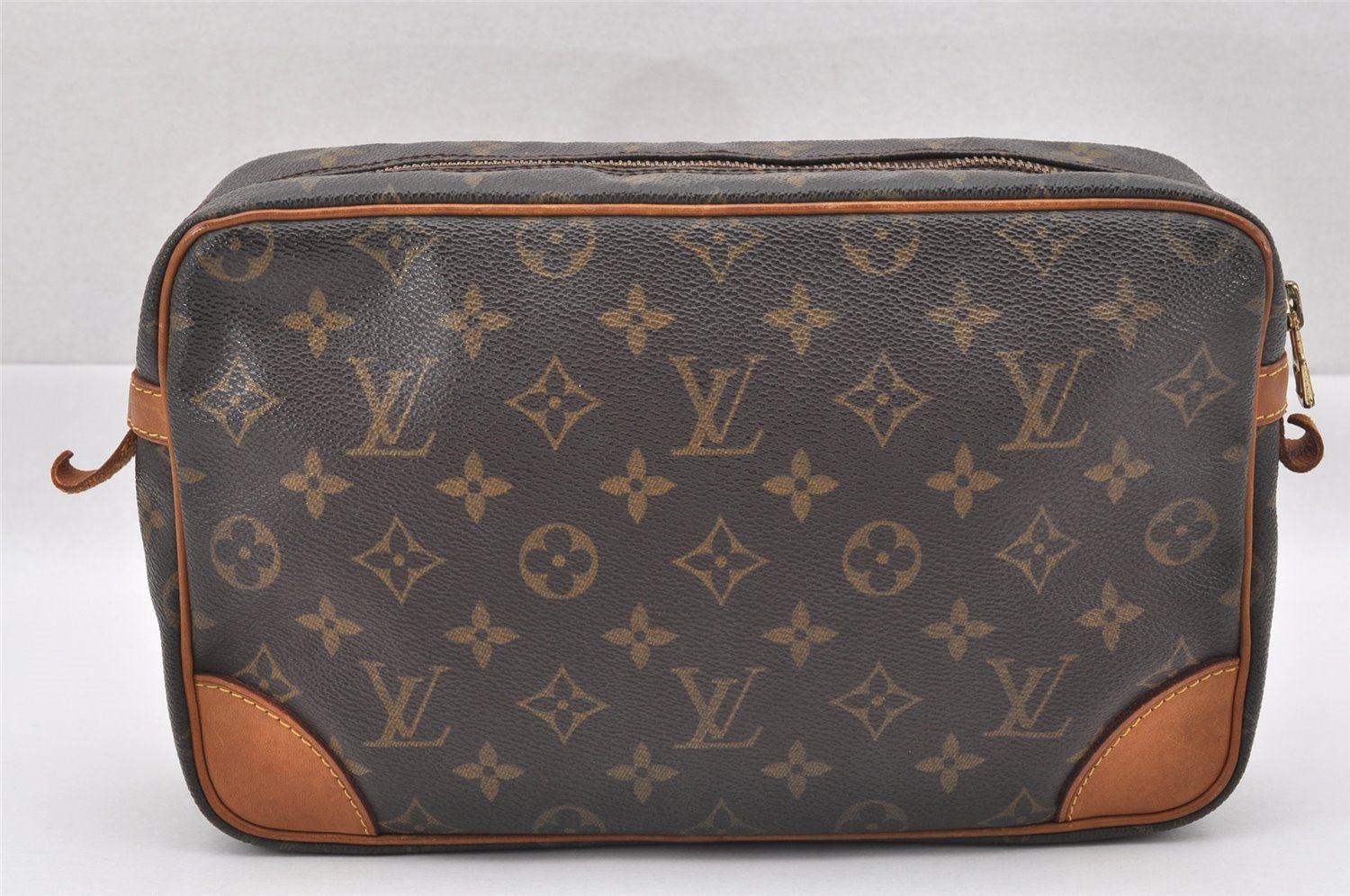 Authentic Louis Vuitton Monogram Compiegne 28 Clutch Hand Bag M51845 LV 6776I