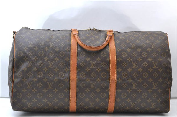 Authentic Louis Vuitton Monogram Keepall Bandouliere 60 M41412 Boston Bag 6777E